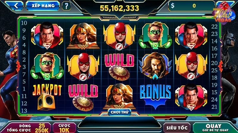 Khám phá thế giới siêu anh hùng trong game slot Justice League