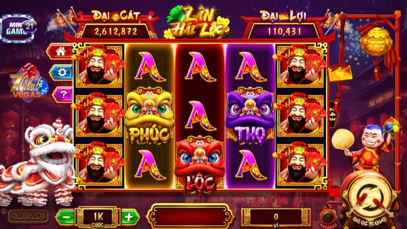 Chinh phục hũ thưởng lộc xuân trong game Slot 7Club Lân Hái Lộc  