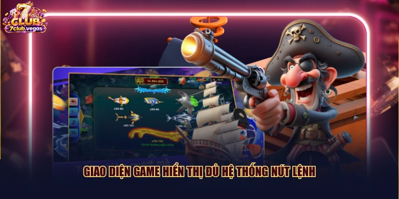Giao diện game hiển thị đủ hệ thống nút lệnh